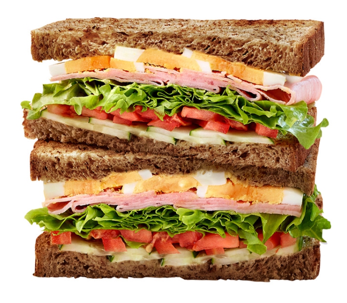 Brown Ham & Egg Sandwich